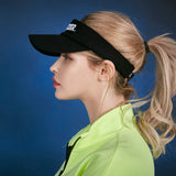 Signature 3D Logo over fit sun-visor cap BLACK