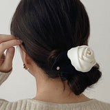 Classic Monotone Rose Hair Scrunchie　シュシュ