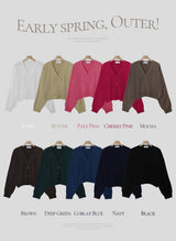 BC シンプルVネックニットカーディガン(10color)