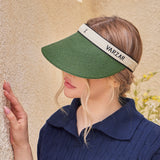 Organic band paper sun visor White