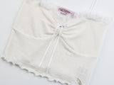 lace top warmer set - ivory