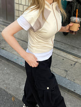 クーリングハイネックキャップスリーブベスト / Cooling High-Neck Cap Sleeve Vest