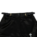 211-BUCKLE SATIN SLIT SKIRT (6550225191030)