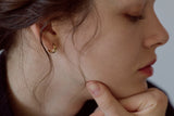 [14K] Leaf One-touch Earrings