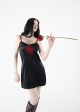 ローズスリップドレス / BLACK ROSE SLIP DRESS