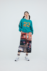 23 Print Sweatshirt (deep mint)