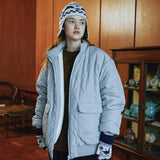 Reversible quilting fur jacket (6622878105718)