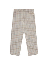 Cropped slacks - Beige check (4618141859958)