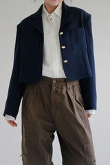 クラシックゴールドボタンジャケット/Classic Gold Button Jacket (2color)