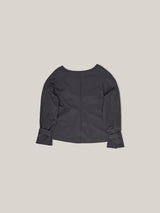 PINTUCK POINT BLOUSE [ CHARCOAL ]