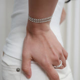 シルバーフルールブレスレット / silver fleur bracelet (vermeil)