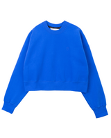 エンボスクロップドスウェット / Emboss Cropped Sweat-BLUE