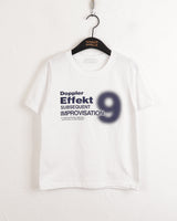 ドップラーナンバーナインレタリングセミクロップ半袖Tシャツ/Doppler Number Nine Lettering Semi-cropped Short Sleeve T-shirt