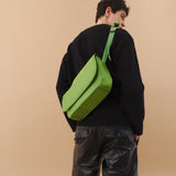 Round Flap Crossbody Bag (Green)