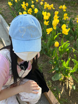 デニムリボンキャップ / denim ribbon cap (light blue)