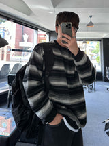 uring stripe angora round knit