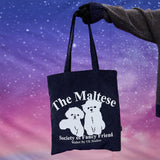 マルチーズシルエットコーデュロイエコバッグ / Maltese silhouette corduroy ecobag