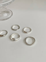 [5 set] simple volume layered ring set 
