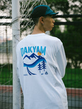 DAKYAM 2023 AW チェイシングホワイトドラゴンスキーグラフィックヘビーウェイトロングTシャツ