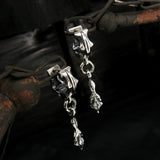 Sagitta-D1 silver hoop earring (4593082826870)