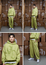 [24SS] ハーフトーンシンボルプリンティングフーディー LIME