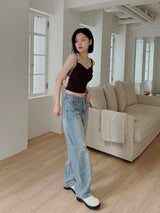 シルキードレープシャーリングスリーブレス / Silky Drape Shirring Sleeveless (2color)