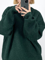 ウールニットスウェットシャツ/wool knit sweatshirt