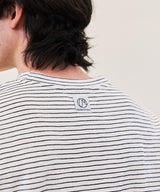 STRIPE LONG SLEEVE T-SHIRT (BLACK/IVORY/NAVY)