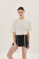 シャーリングミニスカート/SHIRRING MINI SKIRT