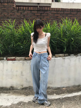 Wander brushed denim pants