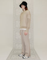 WAFFLE FISHNET SWEATER BEIGE (6691447439478)
