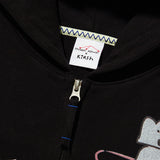 KIRSH X MISAKI KAWAI ARTWORK POINT HOODIE ZIP UP [BLACK]