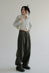 モモ2ウェイニットジップアップ / Momo 2 way knit zip-up (4color)