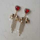パーティーリボンプリンセスイヤリング / Party Ribbon Princess Earring - Red