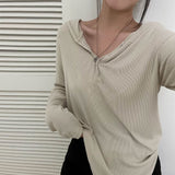 チャランスナップリブTシャツ