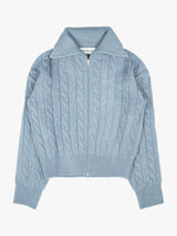 WINTER TWIST KNIT ZIP-UP