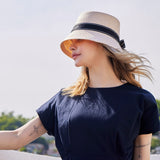 Ribbon paper bucket hat Pink