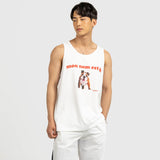K プリントスリーブレスTシャツ / K PRINTING SLEEVLESS T-WHITE