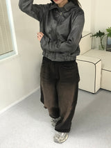 Arcti leather blouson jacket