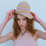 ハンドメイドストライプバケットハット / HANDMADE STRIPE BUCKET HAT