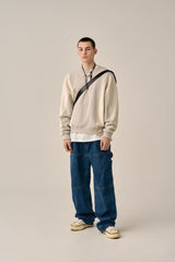 REVERSE PATTERN SWEATSHIRT-GRAY