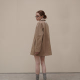 Beige Trench Half Coat