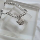 Melbie The Cat Series - Cat face Bold Chain Choker Necklace (Silver ver.) (Rapper Lee Youngji Necklace)