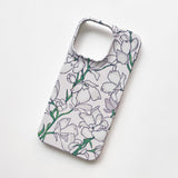 ホワイトデルフィニウム iPhoneケース/White Delphinium (iPhone) Matt Hard Case