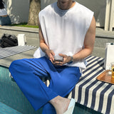 リブワイドプリーツパンツ/Rib Wide Pleats Pants (4 colors)