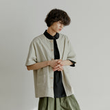 ラウンドハーフシャツ / cunisex round half shirts jacket cream