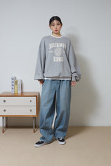 ゴールデン刺繡スウェット/Golden Emblem Sweatshirt (Grey)