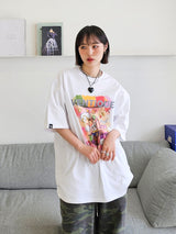 グラフィックホットエアバルーンTシャツ/ VENTIQUE Graphic hot air balloon T-shirt 5color