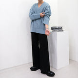 SK オーバサイズフィットショルダーボタンニット/SK Oversized Fit Shoulder Button Knitwear (4 colors)