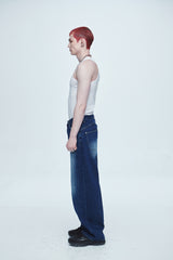 ヴィンテージ ウォッシング ワイド デニムパンツ / Vintage Washing Wide Denim Pants Blue